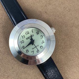 Seiko Saucer or Moon Crater Silver Tone Watch